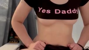 Goth slut drinks piss and squirts in the bathtub