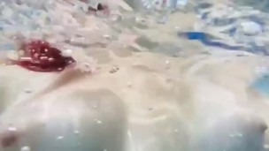 pov tits underwater in slow motion